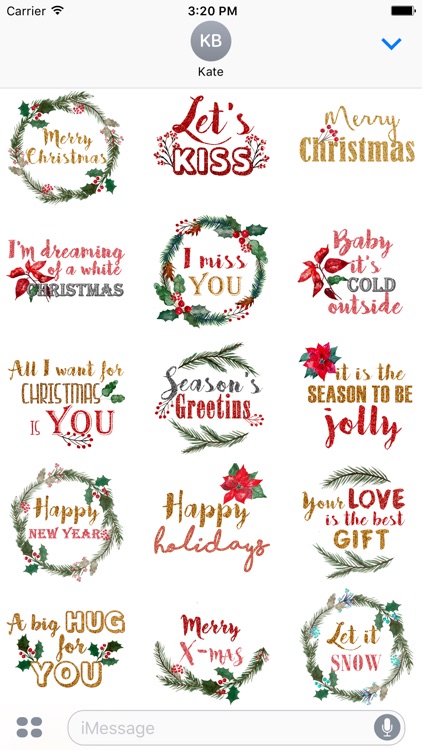 Christmas Messages Stickers - by Maraquela