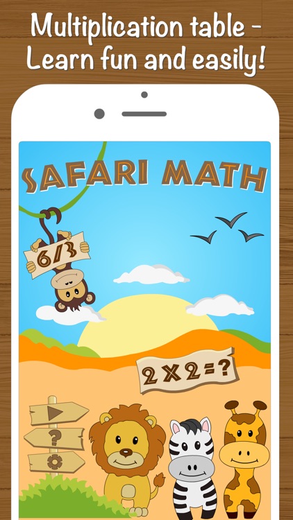 Safari Math - Multiplication times table for kids