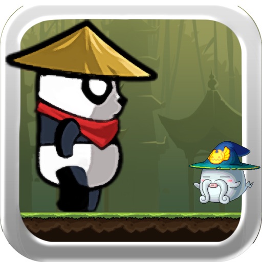 Cute Panda Bear Jumping - Pet Run in Temple & Jungle icon