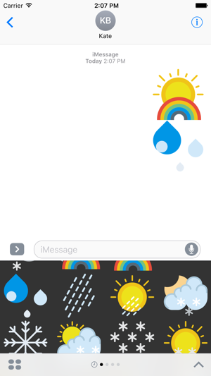 Weather Stickers Pack App for iMessage Chat Emojis(圖4)-速報App