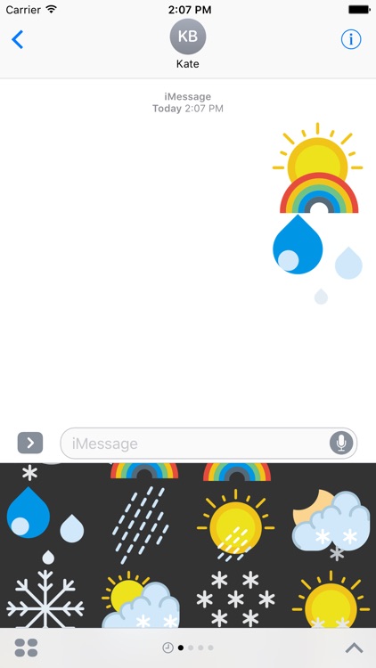 Weather Stickers Pack App for iMessage Chat Emojis screenshot-3