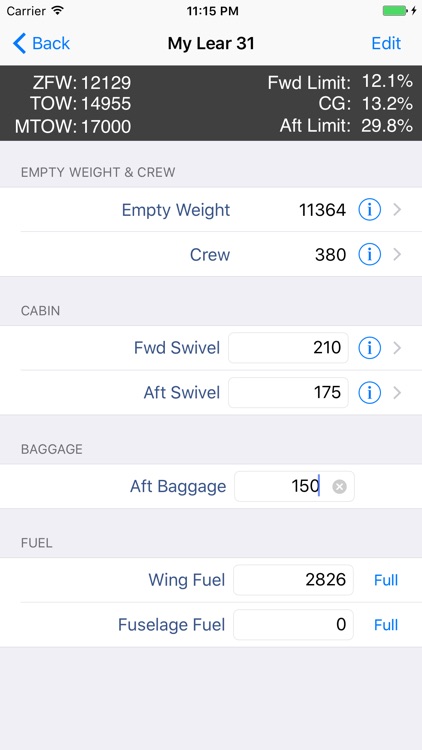 LR-JET Weight & Balance screenshot-3