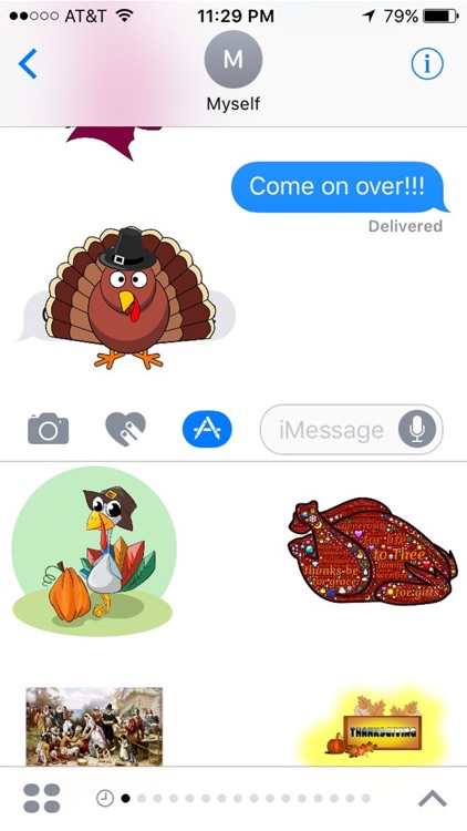 Thanksgiving Stickers for iMessage Chat