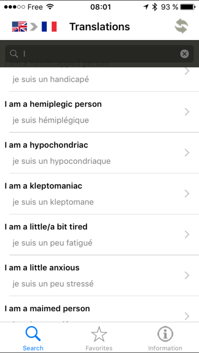 Dictionnaire de dialogue médical Français-Anglais screenshot 2