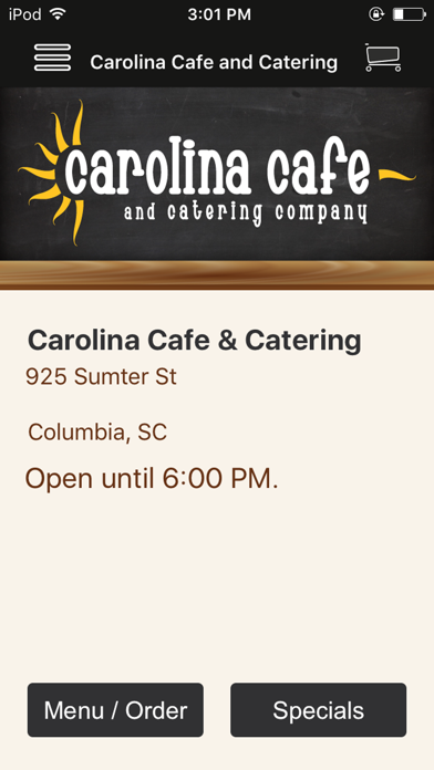 How to cancel & delete Carolina Cafe & Catering from iphone & ipad 1