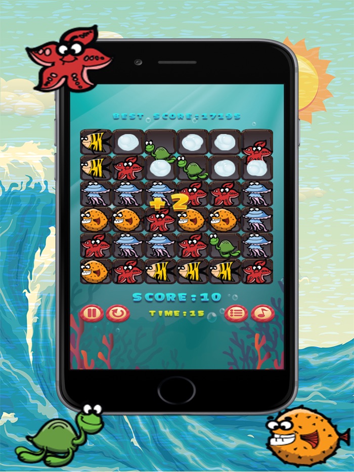 Sea Animals Match 3 Game