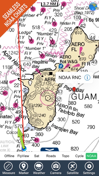 Marine : Guam island HD - GPS Map Navigator screenshot 3
