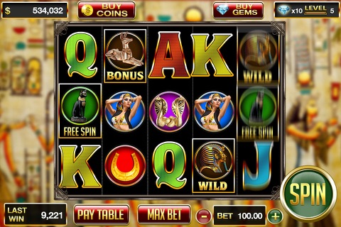 Cleopatra Queen of Egypt Casino Slots Free screenshot 3