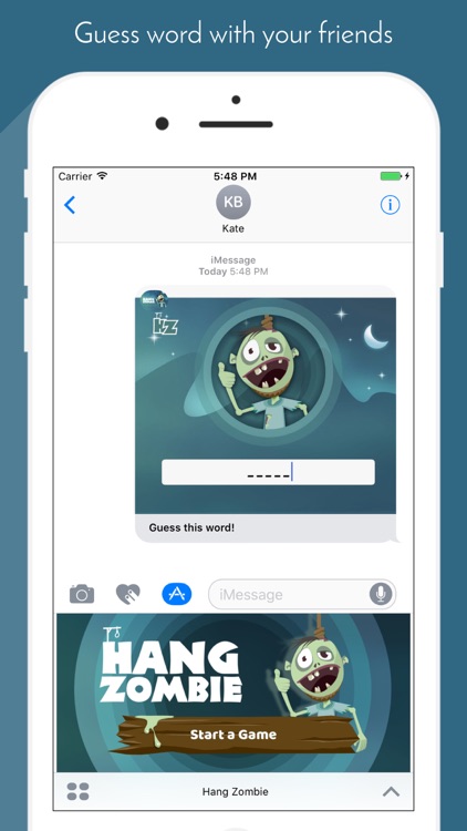 HangMan Zombie: Guessing word game for iMessage