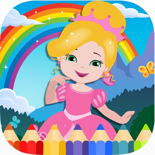 Princess Coloring Book - Draw,Paint Games for Kid Icon
