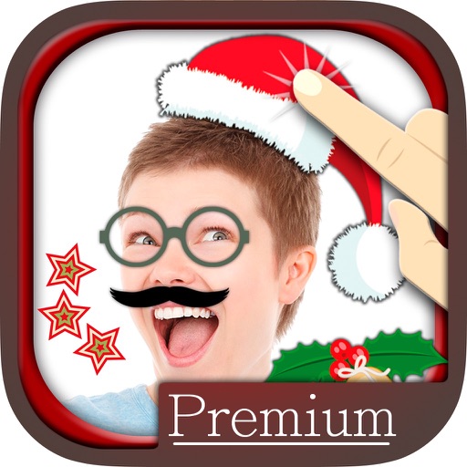 Photo editor with funny Christmas icons - Pro
