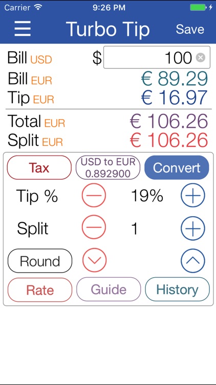 Turbo Tip Calculator