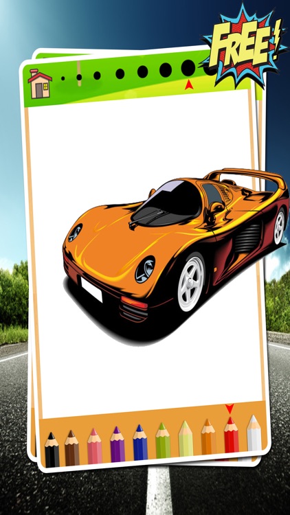 Car Coloring Book - car painting for kids toddlers and preschoolers kindergarten free games