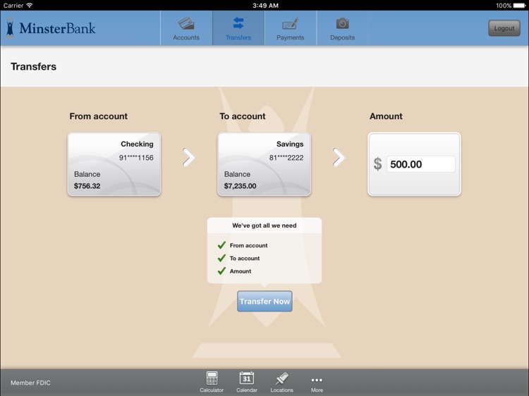 Minster Bank for iPad by Minster Bank