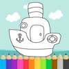 Boat Coloring Book - Learning Vehicle for Kids