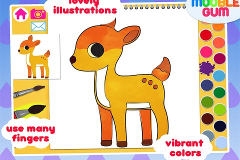 animal coloring book & Art Studio - painting app for children  - learn how to paint cute jungle animals screenshot 3