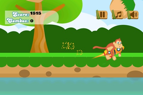 Clumsy Monkey Jungle Race - cool sky racing arcade game screenshot 2