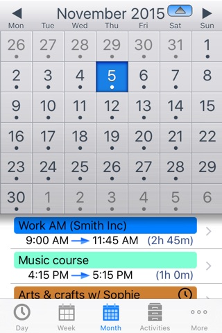 TimeTables & Calendars screenshot 3