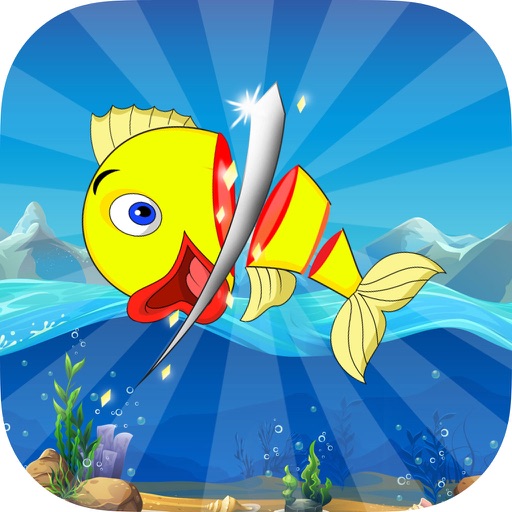 Fish Ninja - Be Ninja & cut flappy fish free Games icon