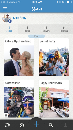 ‎Wave - The Social Network For Events Screenshot