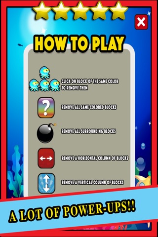 Ocean Splash - 3 Matching Puzzle Game Set Under the Sea screenshot 2