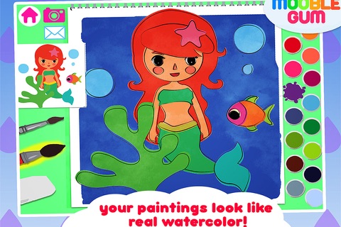 Princess Coloring Book - painting app for kids  - paint and dress up cute fashion girls screenshot 2