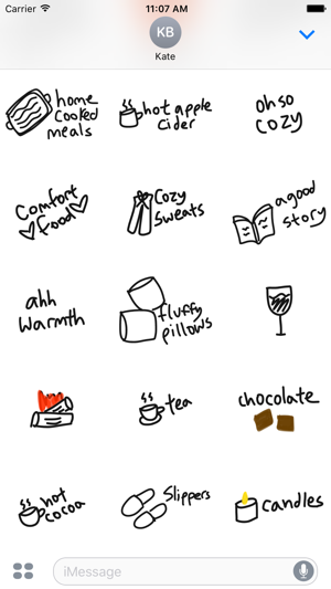 Cozy sticker pack, cute love stickers for iMessage(圖3)-速報App