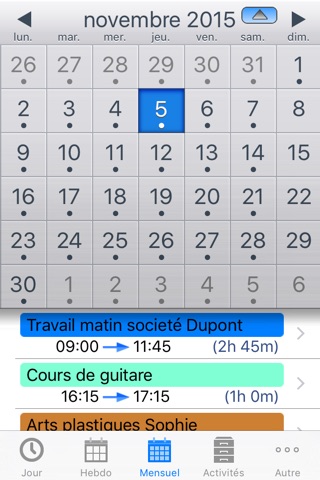 TimeTables & Calendars screenshot 3