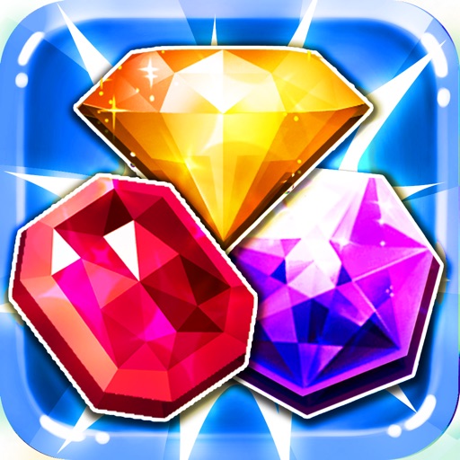 Blitz Jewel's Match-3 - diamond game and kids digger's quest hd free iOS App