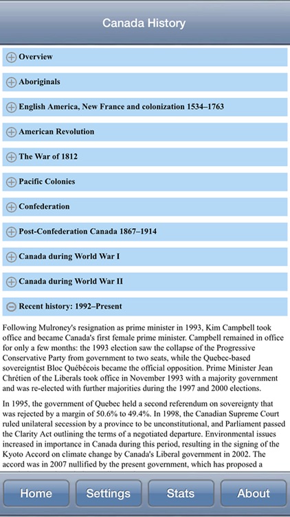 Canada History Quiz