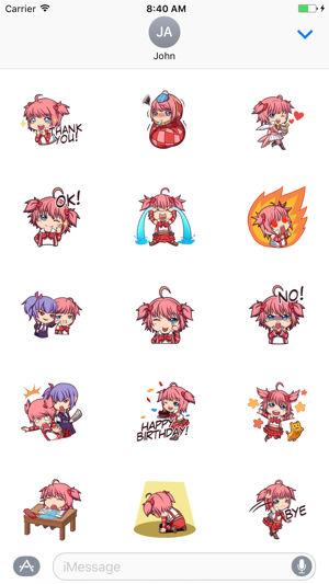 Small Pink Girl sticker pack for iMessage(圖2)-速報App