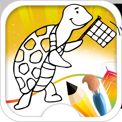 Tortoise Coloring Book Icon