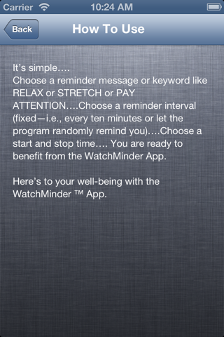 WatchMinder™ - Daily Reminder and Interval Timer to Manage Stress and Build Healthy Habits screenshot 3