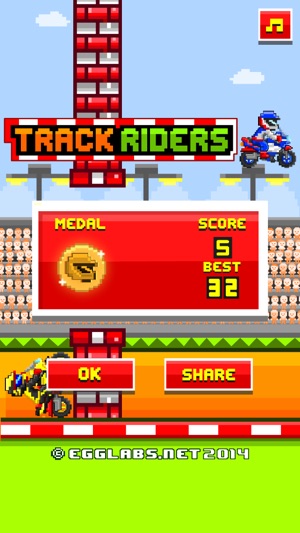 Track Riders - Free Retro 8-bit Pixel Motorcycle Games(圖4)-速報App