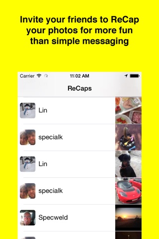 ReCap! Animate, draw, caption and MEME photos, send them as group messages and let your friends repost them. screenshot 4