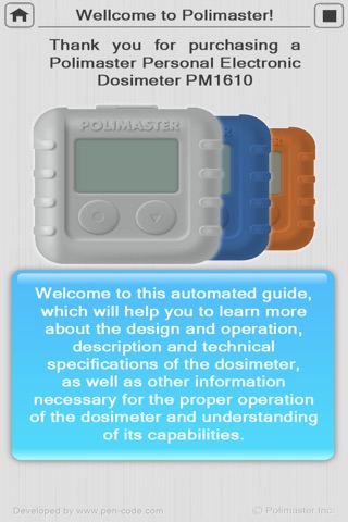 Polimaster PM1610 Interactive Manual screenshot 2