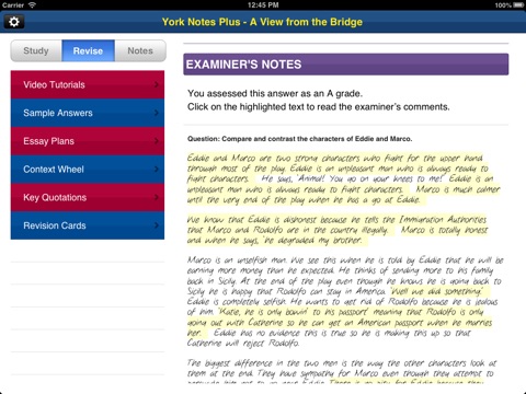 A View from the Bridge York Notes GCSE for iPad screenshot 3