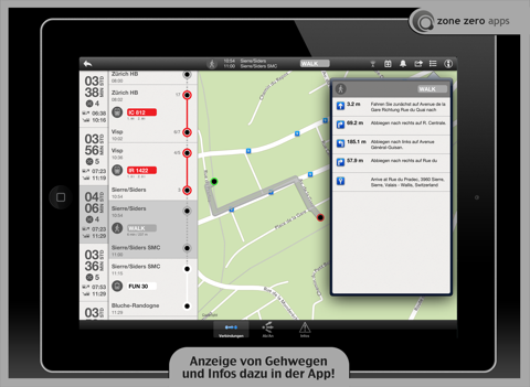 Swiss Transit Free (for iPad) screenshot 2