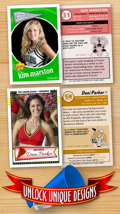 Cheerleader Card Maker - Make Your Own Custom Cheerleader Cards with Starr Cards