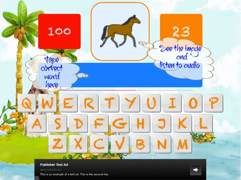 English Vocabulary Games: Spelling Bee screenshot 2