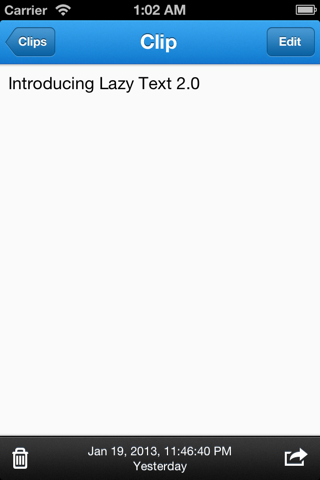 Lazy Text Lite screenshot 2