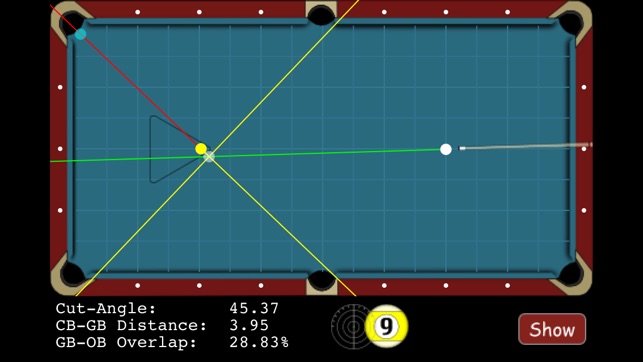 Billard Aiming Calculator