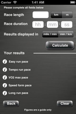 Running Pace Calculator screenshot 2