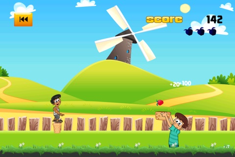 Fruit Seller Basket Toss - Flick Farm Crop Collecting Game screenshot 3
