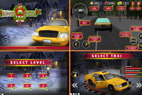Christmas Airport Taxi Driver - Santa Crazy Taxi Simulation screenshot 2