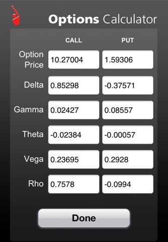 IB Options Calculator screenshot 2