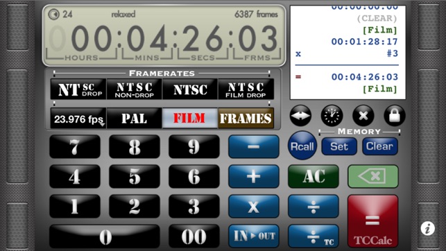 TCCalc  - Timecode calculator