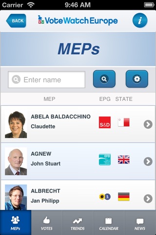 VoteWatch Europe screenshot 2