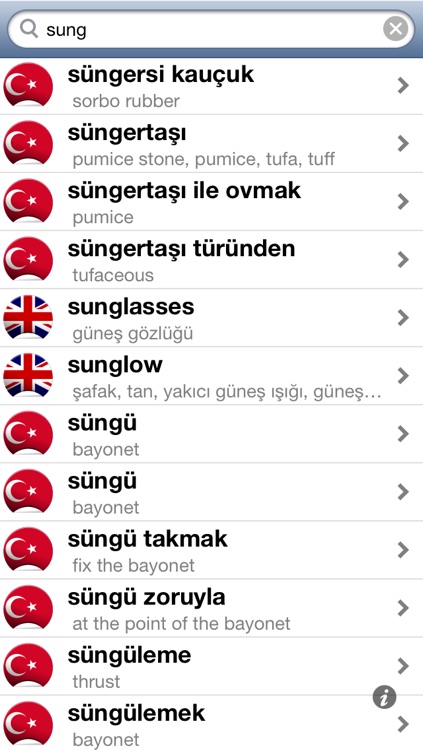 Offline Turkish English Dictionary Translator for Tourists, Language Learners and Students