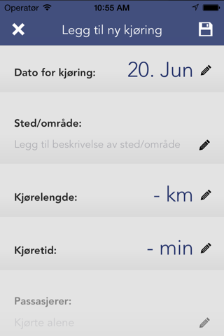 Kjørelista - en enkel og rask kjørebok screenshot 2